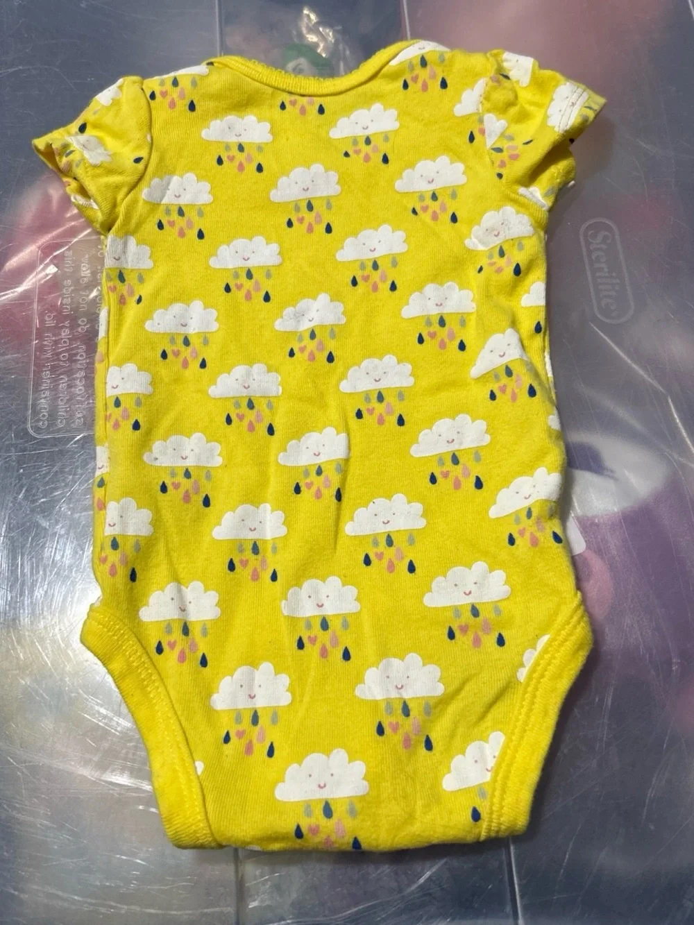 Carter's Yellow & Navy Baby Matching Set - Sun & Cloud Print